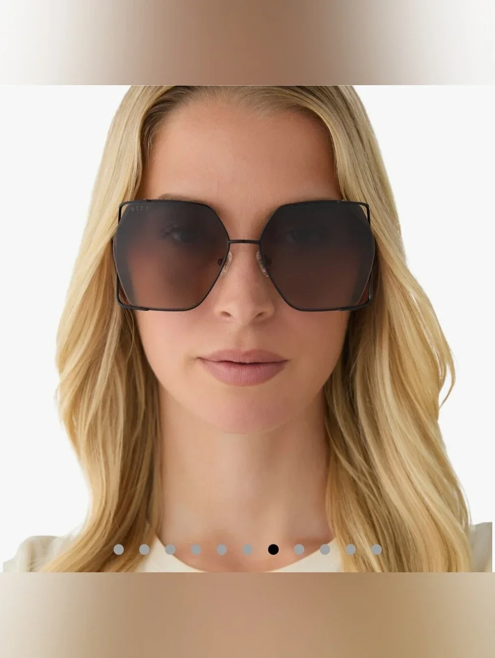 NIB! DIFF Eyewear, Donna IV, black twilight gradient polarized sunglasses